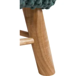 Petit Tabouret Tricot Lisa Vert Céladon -Promos Chesteris Boutique tabouret bas 13004119