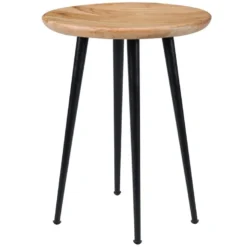 Tabouret Rond Modasa En Acacia