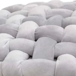 4x Tabourets De Tissus Tricotado, Couleur Jaune. 39x39x43 -Promos Chesteris Boutique tabouret bas 13083845