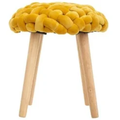4 Selles De Tissu Tricotado, 39x39x43 -Promos Chesteris Boutique tabouret bas 13083853