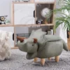 Tabouret Enfant En Tissu Vert Foncé TRICERATOPS