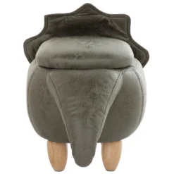 Tabouret Enfant En Tissu Vert Foncé TRICERATOPS -Promos Chesteris Boutique tabouret bas 13669181