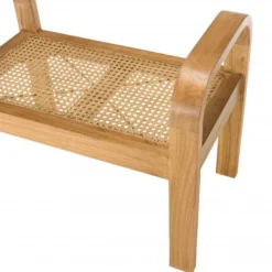EDEN - Tabouret 1 Place Bois De Mindi Et Rotin Naturel -Promos Chesteris Boutique tabouret bas 14668831