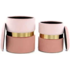 Poufs Rangement Gigognes Zora 125 (lot De 2)