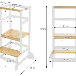 Tour D'apprentissage Bois Blanc-naturel Chaise D'enfant Tour Observation Joyz -Promos Chesteris Boutique tabouret bas 15719431
