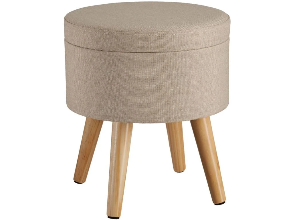 Tabouret Siège Pouf Avec Coffre De Rangement Table Basse Beige 08_0000327 2 Tabouret Siège Pouf Avec Coffre De Rangement Table Basse Beige 08_0000327 – Image 2