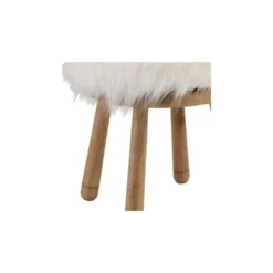 Tabouret Bois Naturel/Oreilles Mouton - TITINE -Promos Chesteris Boutique tabouret bas 17630935