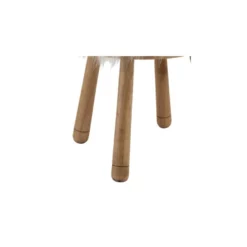 Tabouret Bois Naturel/Oreilles Mouton - TITINE -Promos Chesteris Boutique tabouret bas 17630937