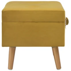 Tabouret De Rangement 40 Cm Jaune Moutarde Velours 02_0010821 -Promos Chesteris Boutique tabouret bas 19093235