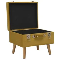 Tabouret De Rangement 40 Cm Jaune Moutarde Velours 02_0010821 -Promos Chesteris Boutique tabouret bas 19093239