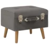 Tabouret De Rangement 40 Cm Velours Gris 02_0010969