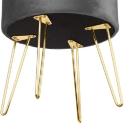 Tabouret Siège Pouf Avec Coffre De Rangement Table Basse Aspect Velours Gris 08_0000303 -Promos Chesteris Boutique tabouret bas 21022227