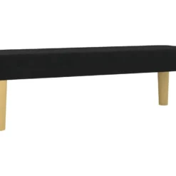 Banc Banquette 100 X 30 X 30 Cm Tissu Noir 02_0010609