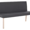 Banc Banquette 139,5 X 54 X 85,5 Cm Gris Similicuir 02_0010990
