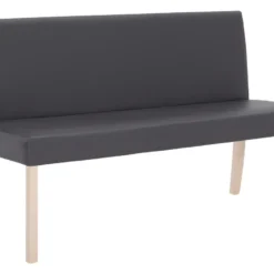 Banc Banquette 139,5 X 54 X 85,5 Cm Gris Similicuir 02_0010990