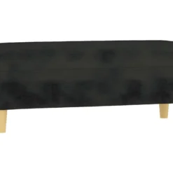 Banc Banquette 100 X 35 X 41 Cm Tissu Noir 02_0010454