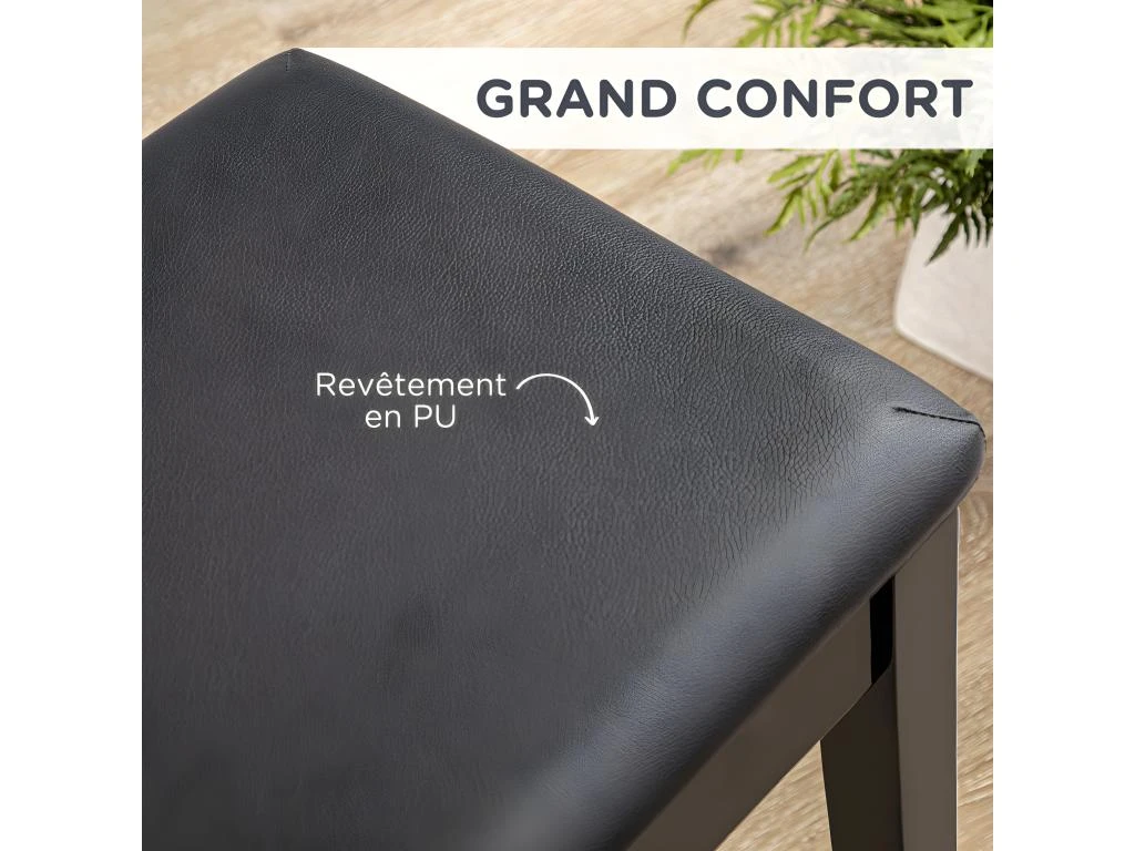 Banquette Tabouret Coffre CORDOUE Noire 4 Banquette Tabouret Coffre CORDOUE Noire – Image 4