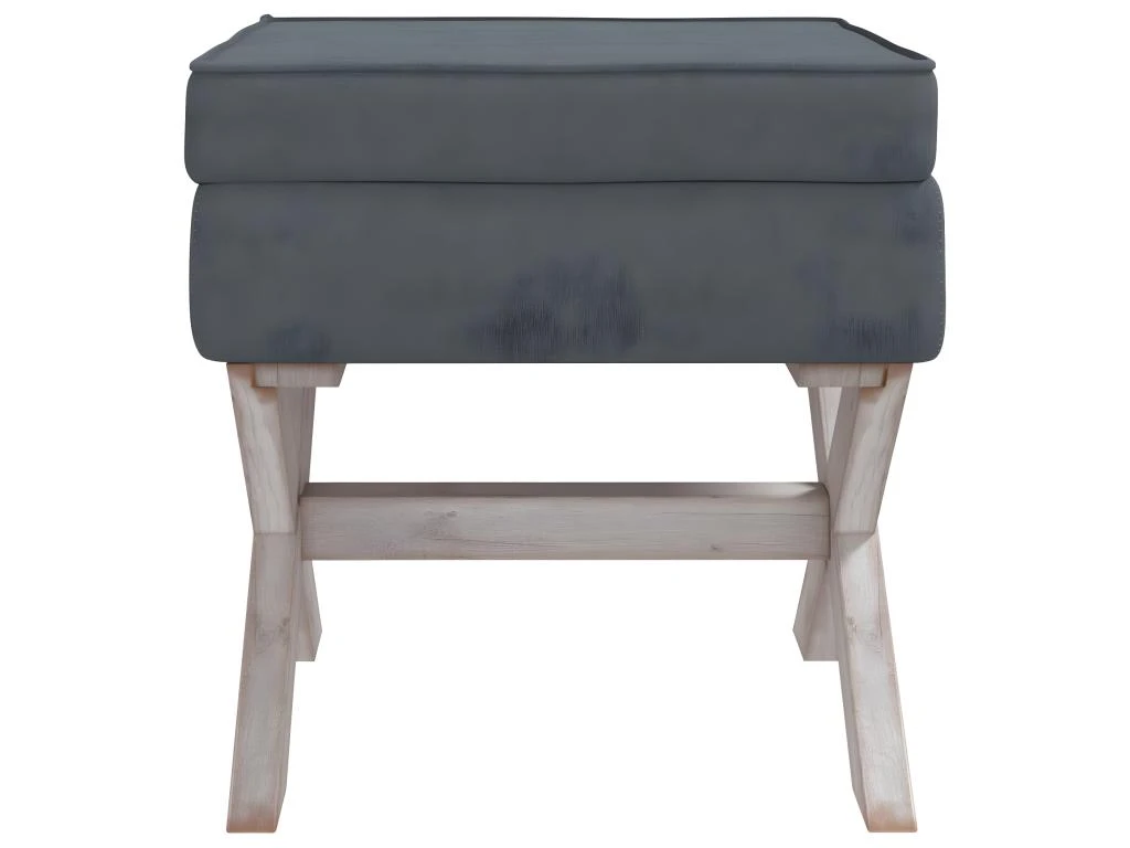 Tabouret De Rangement 45 X 45 X 49 Cm Velours Gris Foncé 02_0010869 3 Tabouret De Rangement 45 X 45 X 49 Cm Velours Gris Foncé 02_0010869 – Image 3