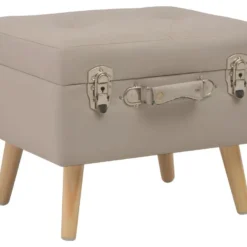 Tabouret De Rangement 40 X 33 X 33 Cm Beige Tissu 02_0010739 -Promos Chesteris Boutique tabouret bas 22205265