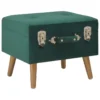 Tabouret Banquette De Rangement 40 Cm Vert Velours 02_0010968