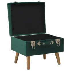 Tabouret Banquette De Rangement 40 Cm Vert Velours 02_0010968 -Promos Chesteris Boutique tabouret bas 22363639