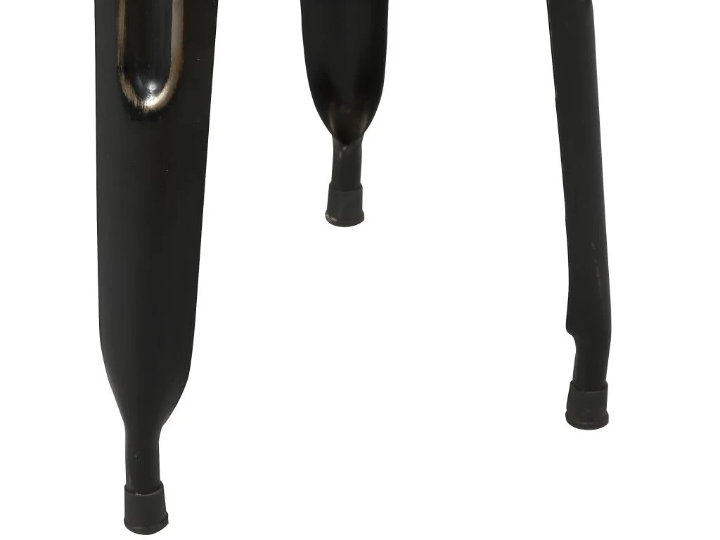 TOLGA - Tabouret Industriel Noir Aspect Vieilli 2 TOLGA - Tabouret Industriel Noir Aspect Vieilli – Image 2