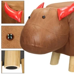 Tabouret Veau Pouf Animal Repose-pied Coussin Ottoman Siège Enfants WOMO-DESIGN -Promos Chesteris Boutique tabouret 9200847