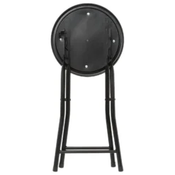 Tabouret Pliant En Velours Noir Et Métal Noir -Promos Chesteris Boutique tabouret 9811983