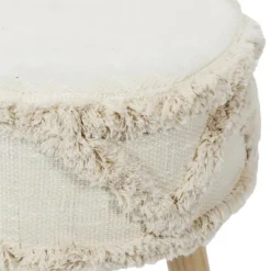 SKULLY - Tabouret Scandinave Beige Motifs Imitation Fourrure 7 SKULLY - Tabouret Scandinave Beige Motifs Imitation Fourrure -Promos Chesteris Boutique tabouret 9812399