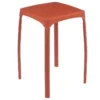 Tabouret Rose Nacarat En Métal Et Polypropylène H 46 Cm