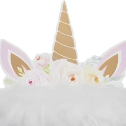 Tabouret Pour Enfant Licorne En Bois Et Fourrure Blanche H 40 Cm -Promos Chesteris Boutique tabouret 9821315