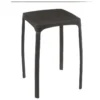 Tabouret Noir Charbon En Métal Et Polypropylène H 46 Cm